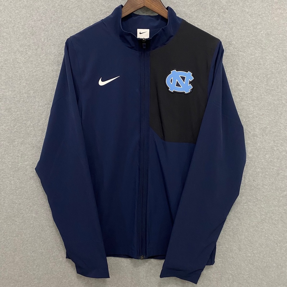 UNC Tar Heels NIKE Men's S Jacket Navy Full Zip Training Activewear Basketball